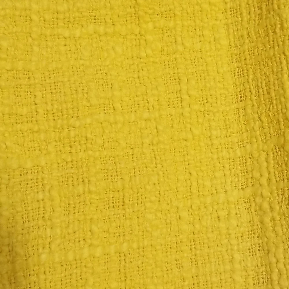 J Crew Yellow Sheath Dress In Texture Fringed Tweed